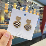 S925 Silver Needle Chess Drop Earrings