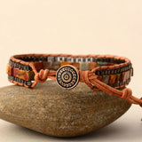 Women Wrap Bracelet Howlite Jaspers Stones Hematite Chain Woven Wrap Bracelet