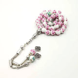 Ceramics Tasbih Porcelain accessories Muslim tesbih Metal tassels