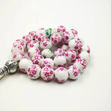 Ceramics Tasbih Porcelain accessories Muslim tesbih Metal tassels