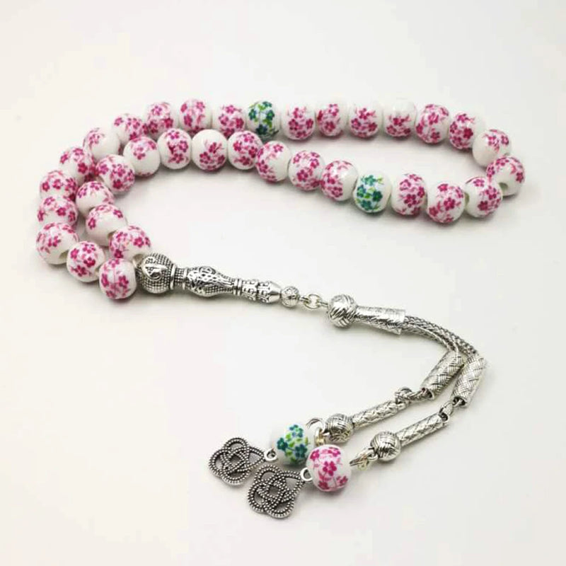 Ceramics Tasbih Porcelain accessories Muslim tesbih Metal tassels