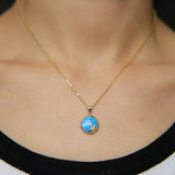 Beach Sea Star Necklace Pendant 925 Sterling Silver Opal Gem Jewelry
