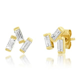 Rainbow Zircon Sterling Silver Stud Earrings
