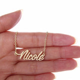 Laura Nameplate Necklace Stainless Steel Jewelry Chain Pendant Mothers Gift