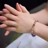 Lavender Amethyst Bracelet Women Healing Charm