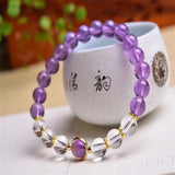 Lavender Amethyst Bracelet Women Healing Charm