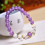 Lavender Amethyst Bracelet Women Healing Charm