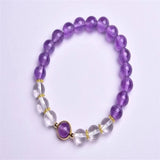Lavender Amethyst Bracelet Women Healing Charm