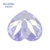Lavender Loose CZ Heart Shape Cubic Zirconia Stone For DIY Jewelry Making