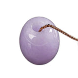 Lavender Purple Clavicle Chain Jade Gemstone Pendant Bead Necklace