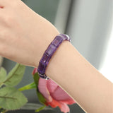 Lavender Purple Crystal Bracelet for Women with Lucky Beauty Charms