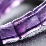 Lavender Purple Crystal Bracelet for Women with Lucky Beauty Charms