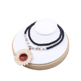 Wooden Necklace Bust Display Stand for Chains and Pendants