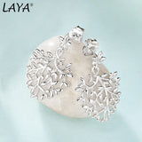 Laya 925 Sterling Silver Leaf Drop Earrings For Women Jewelry