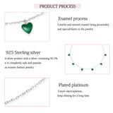 Laya 925 Sterling Silver Enamel Heart Necklace Women's Jewelry