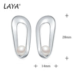 Laya 925 Sterling Silver Pearl Drop Earrings