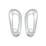 Laya 925 Sterling Silver Pearl Drop Earrings