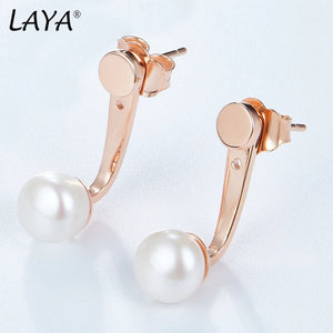 Laya 925 Silver Natural Freshwater Pearl Earrings For Women