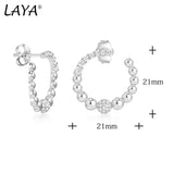 Laya 925 Silver Zircon Christmas Gift Hoop Earrings