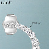 Laya 925 Silver Zircon Christmas Gift Hoop Earrings