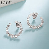 Laya 925 Silver Zircon Christmas Gift Hoop Earrings