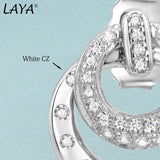 Laya 925 Silver Zircon Stud Earrings - Modern Jewelry