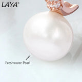 925 Silver Zircon Pearl Earrings for Women