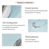 Laya 925 Silver Conch Enamel Necklace for Women