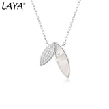 Laya 925 Silver Shell Zircon Necklace For Women