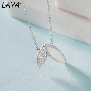 Laya 925 Silver Shell Zircon Necklace For Women