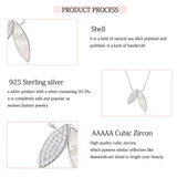 Laya 925 Silver Shell Zircon Necklace For Women