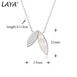 Laya 925 Silver Shell Zircon Necklace For Women