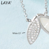 Laya 925 Silver Shell Zircon Necklace For Women