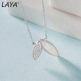 Laya 925 Silver Shell Zircon Necklace For Women