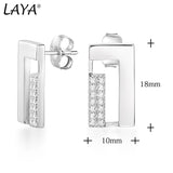 Laya 925 Silver Zircon Stud Earrings Women Jewelry