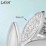 Laya 925 Silver Zircon Stud Earrings for Women