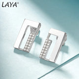 Laya 925 Silver Zircon Stud Earrings Women Jewelry