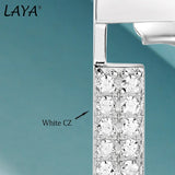 Laya 925 Silver Zircon Stud Earrings Women Jewelry