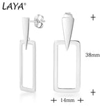 Laya 925 Silver Geometric Drop Earrings For Women