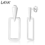 Laya 925 Silver Geometric Drop Earrings For Women