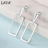 Laya 925 Silver Geometric Drop Earrings For Women