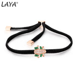 925 Silver CZ Enamel Frog Bracelet For Women