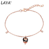 Laya Silver Bracelet 925 Sterling Silver CZ Fine Jewelry Enamel