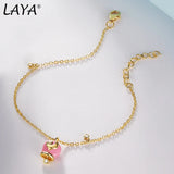 Laya Silver Bracelet 925 Sterling Silver CZ Fine Jewelry Enamel