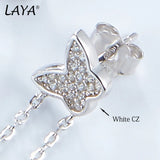 Laya Silver Butterfly Tassel Earrings 925 Sterling Silver High Zircon Enamel