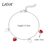 925 Silver Enamel Heart Bracelet Women Jewelry