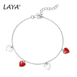 925 Silver Enamel Heart Bracelet Women Jewelry