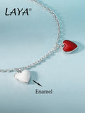 925 Silver Enamel Heart Bracelet Women Jewelry