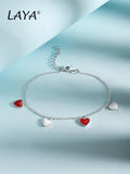 925 Silver Enamel Heart Bracelet Women Jewelry