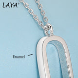 925 Sterling Silver Geometric Cuban Chain Necklace